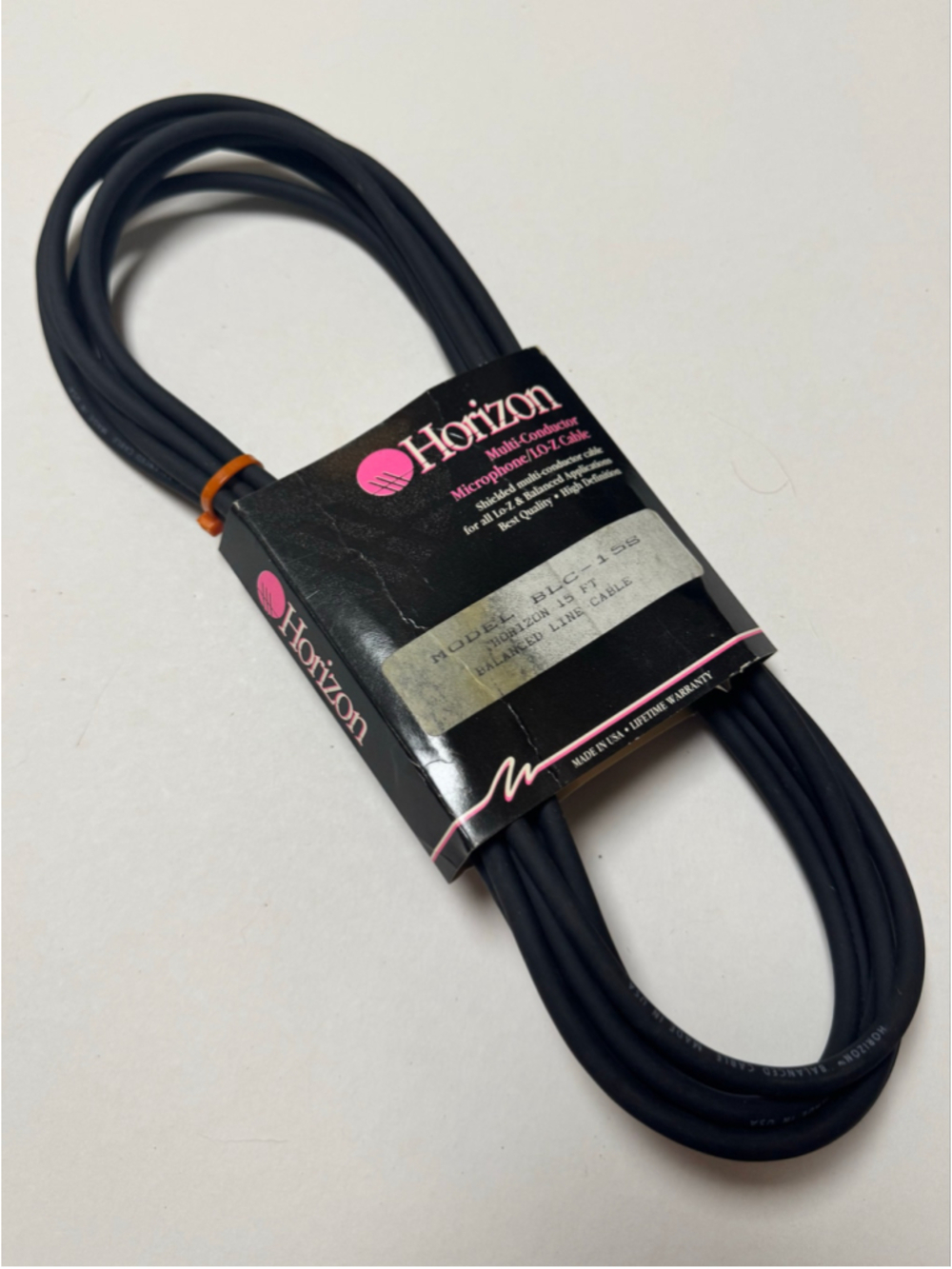 Horizon 15ft Balanced Microphone Cable BLC-15S - 1/4” to stripped bare tinned
